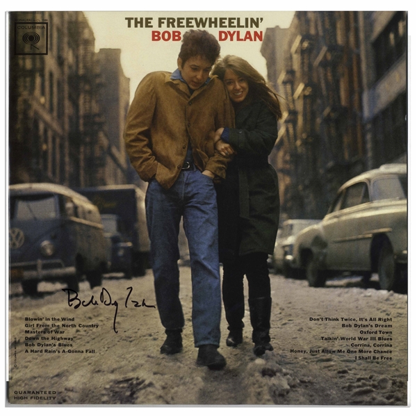 Bob Dylan Signed Album ''The Freewheelin' Bob Dylan'' -- With a COA From Dylan's Manger, Jeff Rosen